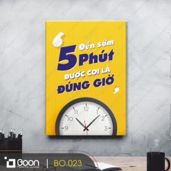 Đến sớm 5 phút được coi là đúng giờ BO.023