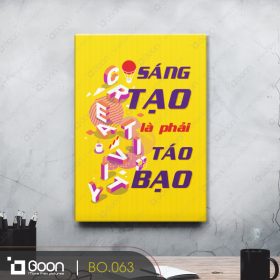 Sáng tạo là phải táo bạo BO.063